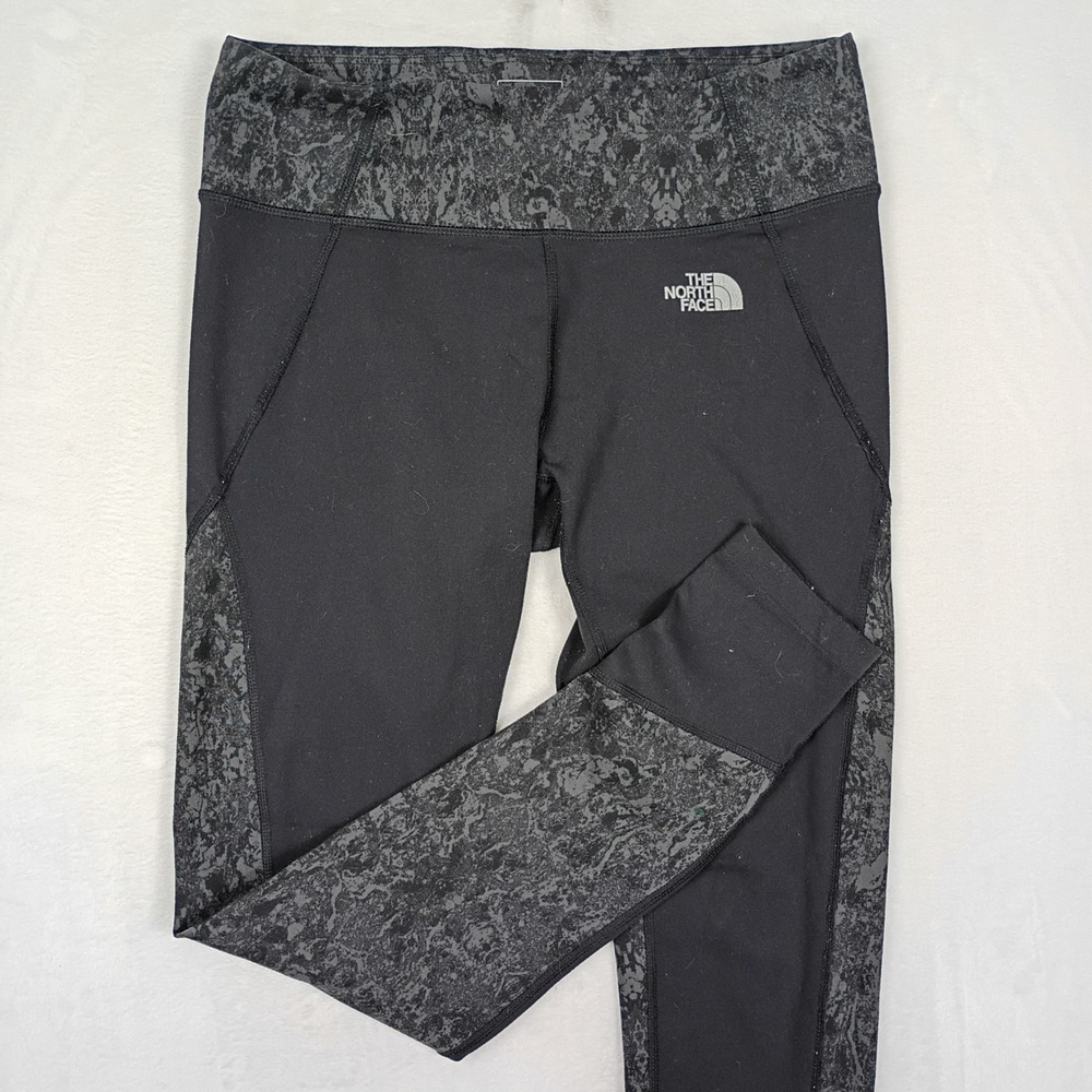 The North Face FlashDry-XD Womens Small Black Grey Pattern Athletic Leggings